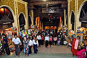 Yangon Myanmar. Shwedagon Pagoda (the Golden Stupa). Details of the southern stairway. 